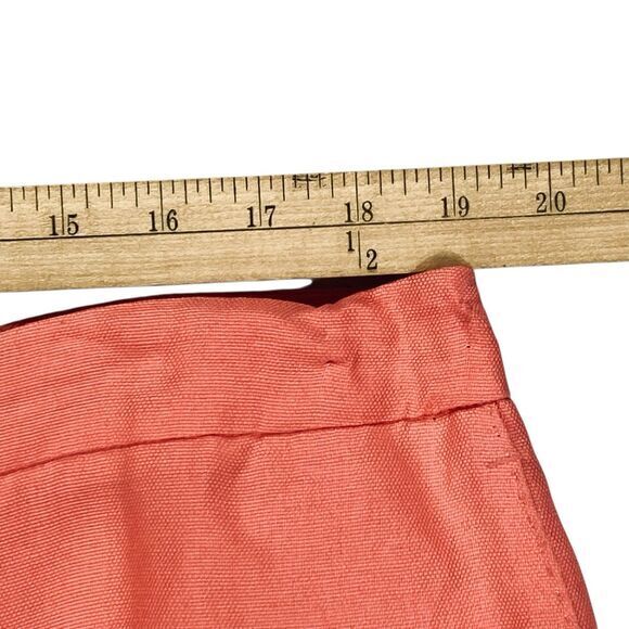 Dana Buchman Crop Pants Womens 16 Orange Linen Blend Lagen Look Classic Casual - Picture 10 of 14